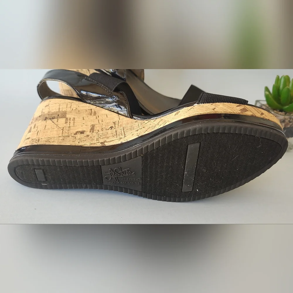 Sandals Style Wedge Life Stride Black and Tan